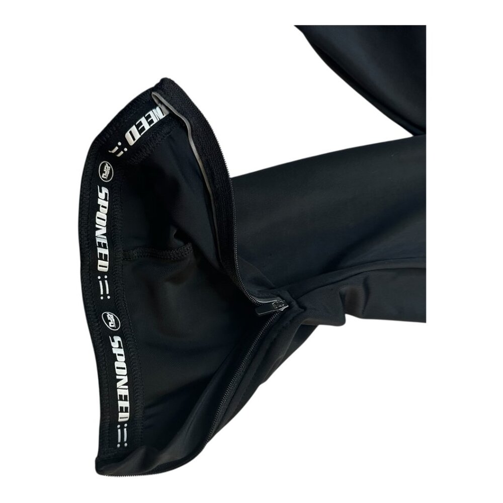 SPONEED Padded Cycling Tights/Leggings Black White Zip Ankles Size XL (CN XXL - Picture 5 of 9